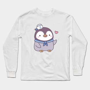 Cute Little Penguin Sailor Crew Long Sleeve T-Shirt